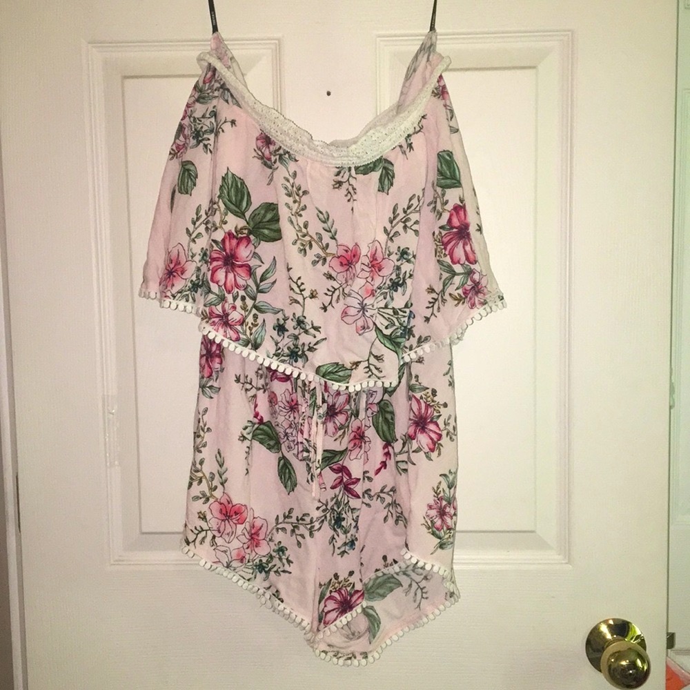 forever 21 medium strapless floral romper